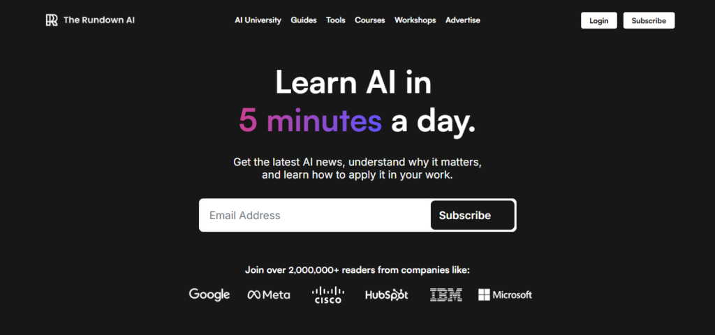 The Rundown AI artificial intelligence newsletter