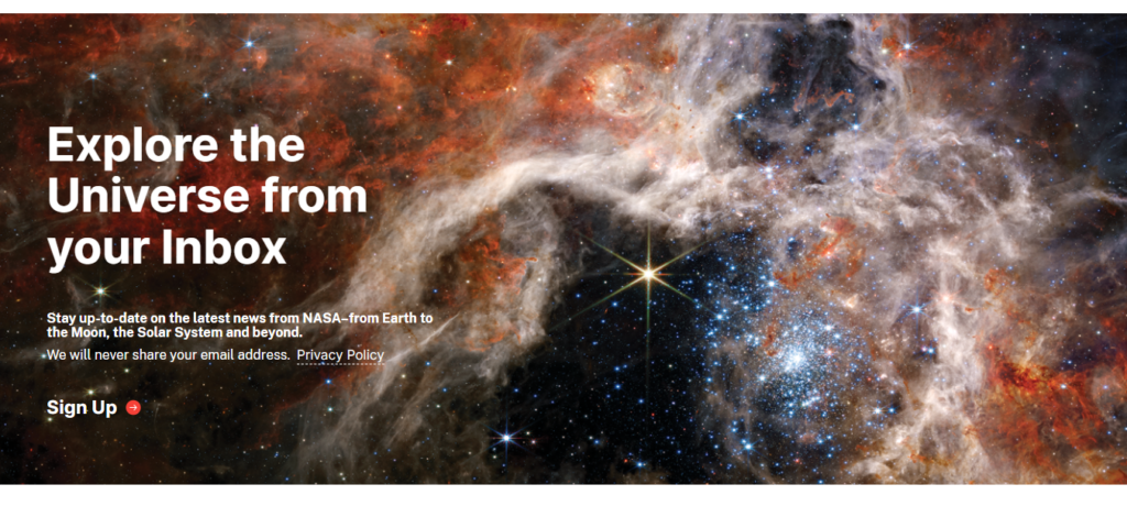 NASA science and space newsletter