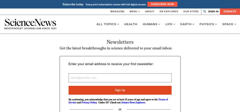 Science News scientific discoveries newsletter