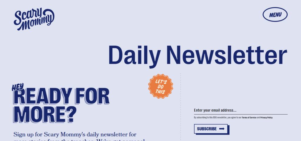Scary Mommy parenting newsletter