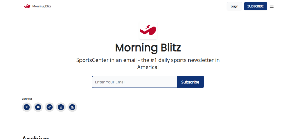 Morning Blitz sports news newsletter