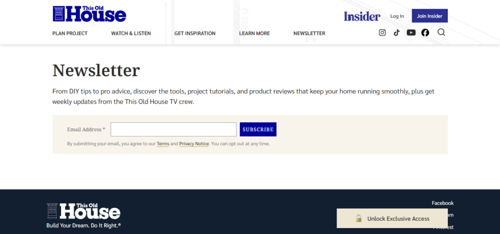 This Old House DIY and renovation newsletter