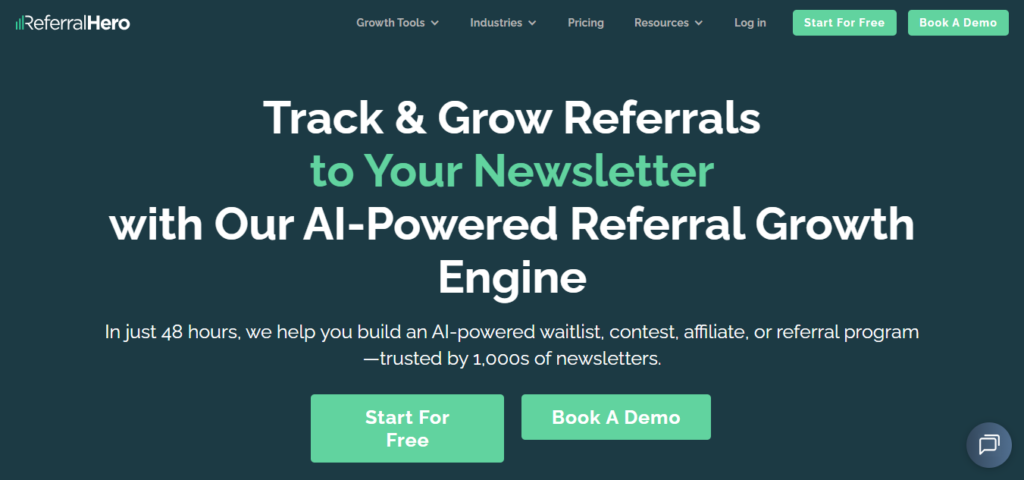 Screenshot of ReferralHero campaign dashboard