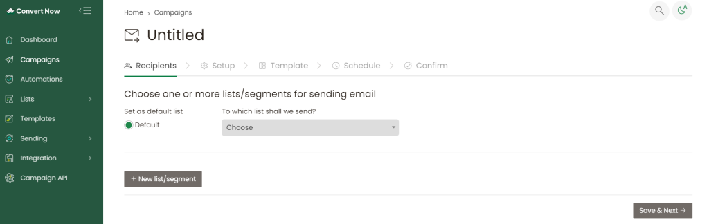 Email campaigns on ConvertNow